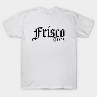 Frisco Texas Black Distressed T-Shirt